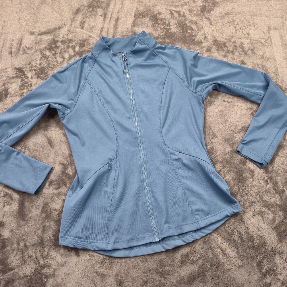 Spyder Active Women’s Full Zip Athletic Jacket Blue Size M SP831 Stretch Perform